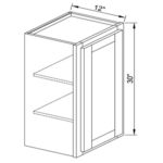 30Inch Single Door Wall