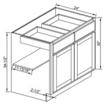 Double Door Double Drawer Base