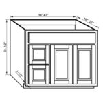 Vanity Sink Wdrawers 36