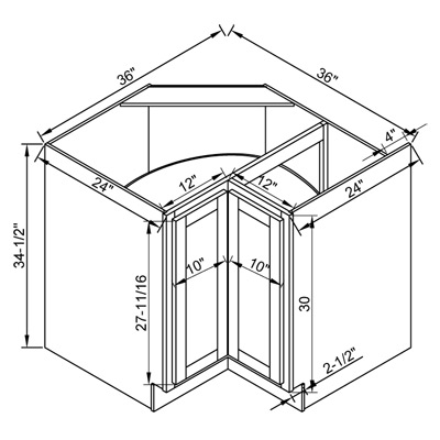 Lazy Susan 36 Rotating Wood Shelving