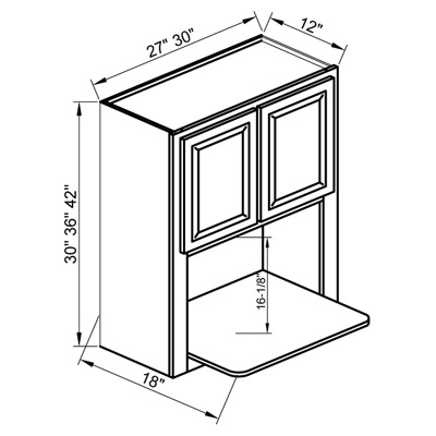 Wbl2742 42 Wall Microwave Cabinet Coffee Shaker Discount