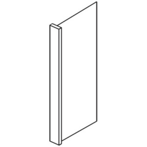 REP2484(3)-3/4" - Refrigerator End Panel 3" Stile - Uptown White