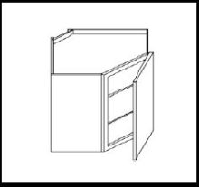 WDC2430- 30" Wall Diagonal Corner Cabinet Single Door - Ultra White Shaker