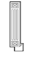 A3BF - 3" Base Fluted Filler - Uptown White
