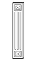 A30WF - 3" x 30" Wall Fluted Filler - Uptown White