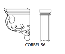 CORBEL56 - 3" x 6" Decorative Corbel - Uptown White