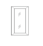 W1530GD - 15" x 30" Glass Door - Midtown Grey