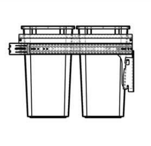 TCR21-2 - Trash Can Pull Out - Midtown Grey