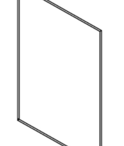 REP2484-3/4" - Plain Finished Refrigerator End Panel - Petit Brown