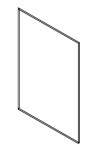 REP2484-3/4" - Plain Finished Refrigerator End Panel  - Uptown White