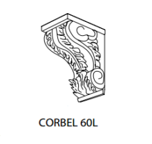 CORBEL60L - 7" x 17" Large Decorative Corbel - Pearl Glaze