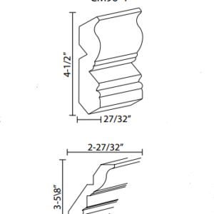 CM96-4 - Large Crown Moulding - Uptown White
