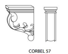 CORBEL57 - 3" x 9" Large Decorative Corbel - Uptown White