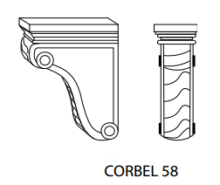 CORBEL58 - 3" x 9" Large Decorative Corbel - Pepper Shaker
