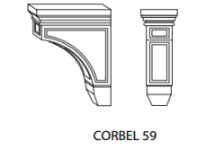 CORBEL59 - 3" x 9" Large Decorative Corbel - Midtown Grey