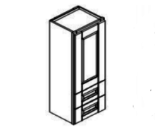 W2D1848 - Wall Cabinet With 2 Drawers - Ultra White Shaker