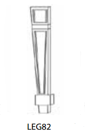 LEG82 - Decorative Leg - Ultra White Shaker
