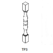 TP3/WF34-1/2" - Decorative Leg With Wall Filler - Uptown White