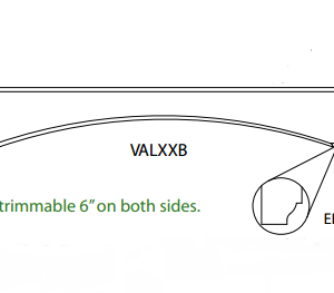 VAL48B - Trimmable Arched Valance - Uptown White