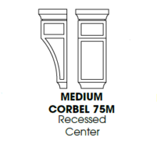 CORBEL75M - Medium Decorative Corbel - Uptown White