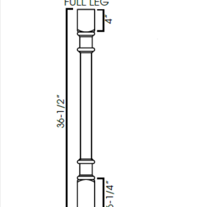 LEG28 B3X3 - Decorative Leg - Pearl Glaze