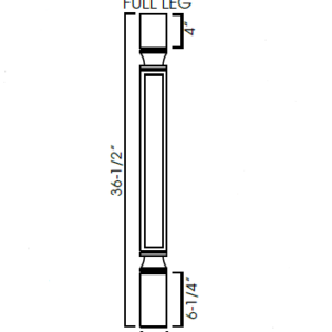 LEG75 B3X3 - Decorative Leg - Uptown White