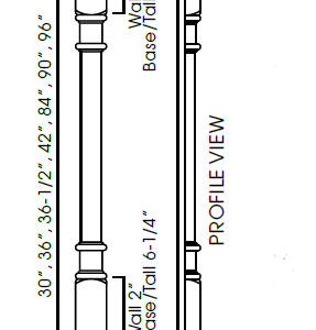 POLE28-T384 - Tall Decorative Pole - Pearl Glaze