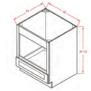 BMW30 - Base Microwave Cabinet 30" - Shaker Black