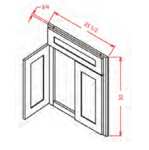 Dcsf42 42 Diagonal Corner Sink Base Front Shaker White