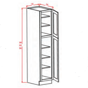 U188424 - Wall Pantry 18" x 84" - Oxford White