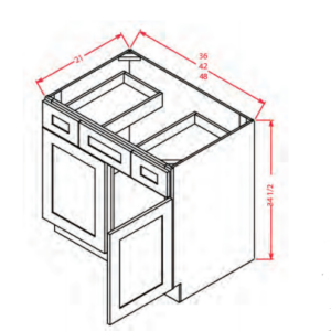 VSD36 - Vanity Sink Drawer Base 36" - Shaker Antique White