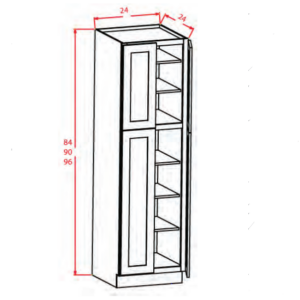 U248424 - Wall Pantry 24" x 84" - Oxford White