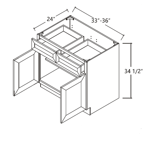 image of cabinet design with dimensions -woodshop plans