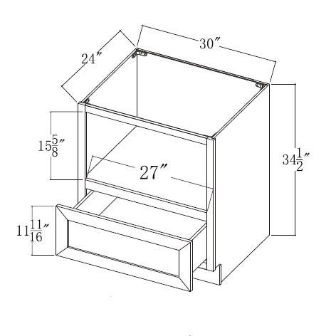 24-Inch Microwave Base Cabinet