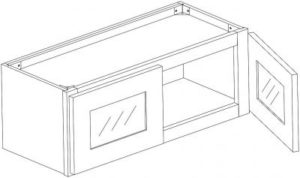 double door glass cabinet