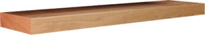 red oak wood floating shelf