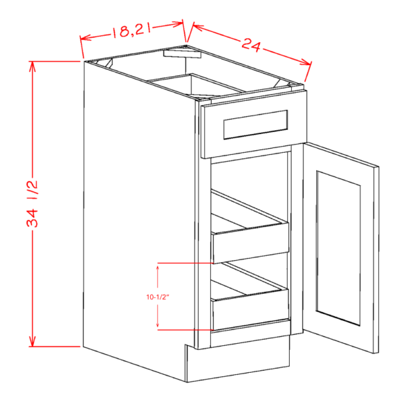 Two Rollout Shelf Base