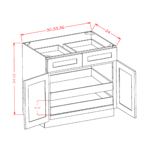 Two Rollout Shelf Base Cabinet Kit