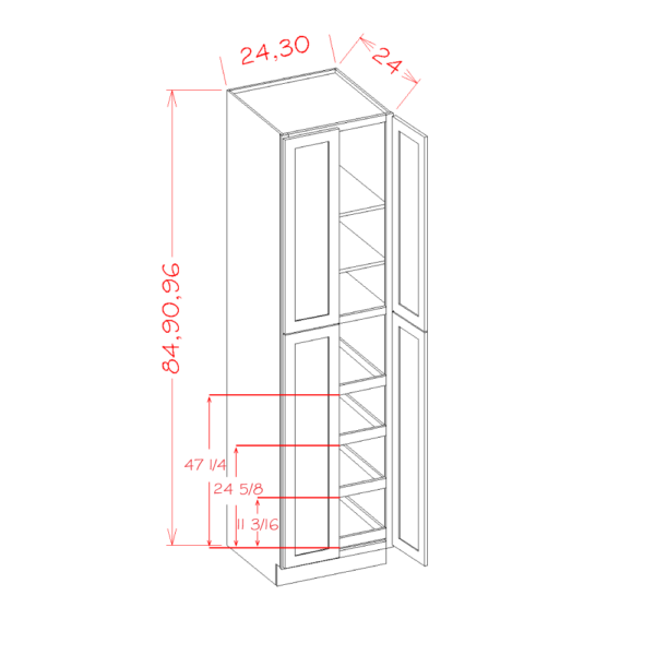 Four Rollout Shelf