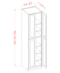 U308424 - Wall Pantry 30" x 84" - Oxford White