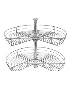 Chrome Tray 36 - Destin White Shaker