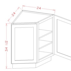 BEC24 - Base End Cabinet - Oxford Toffee