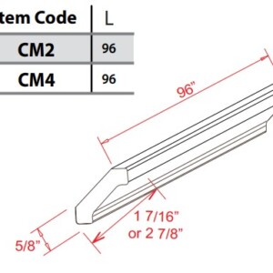 CM2 - Crown Molding - Slim Dove White