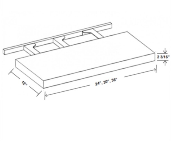 FS30 - Floating Shelf - Smokey Ash