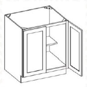 Base 24" Full Height Door No Drawer - Blaze Black Shaker
